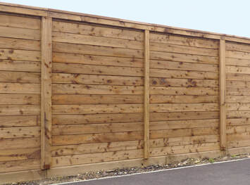 pressure treated wooden fence 
